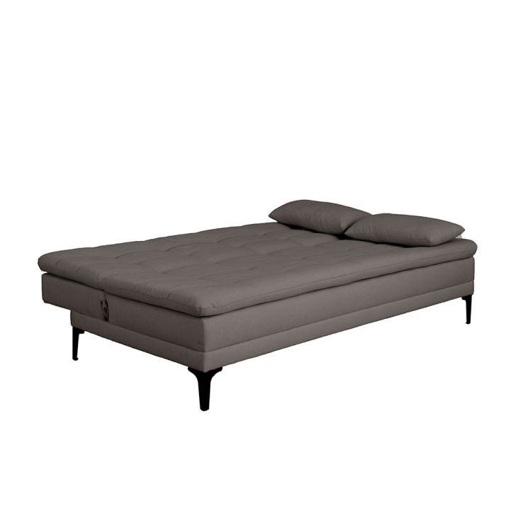 [OUTLET] Sofá-Cama Casal 3 Lugares Prince Linho Cinza