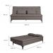 [OUTLET] Sofá-Cama Casal 3 Lugares Prince Linho Cinza
