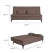 [OUTLET] Sofá-Cama Casal 3 Lugares Prince Linho Marrom