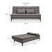 [OUTLET] Sofá-Cama Casal 3 Lugares Prince Suede Cinza