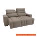 [OUTLET] Sofá Retrátil e Reclinável 3 Lugares Blenda II Suede Castanho