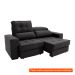 [OUTLET] Sofá Retrátil e Reclinável 3 Lugares Oppel II Suede Cinza