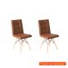 [Outlet] Conjunto com 2 Cadeiras Fitz Eiffel Marrom Whisky