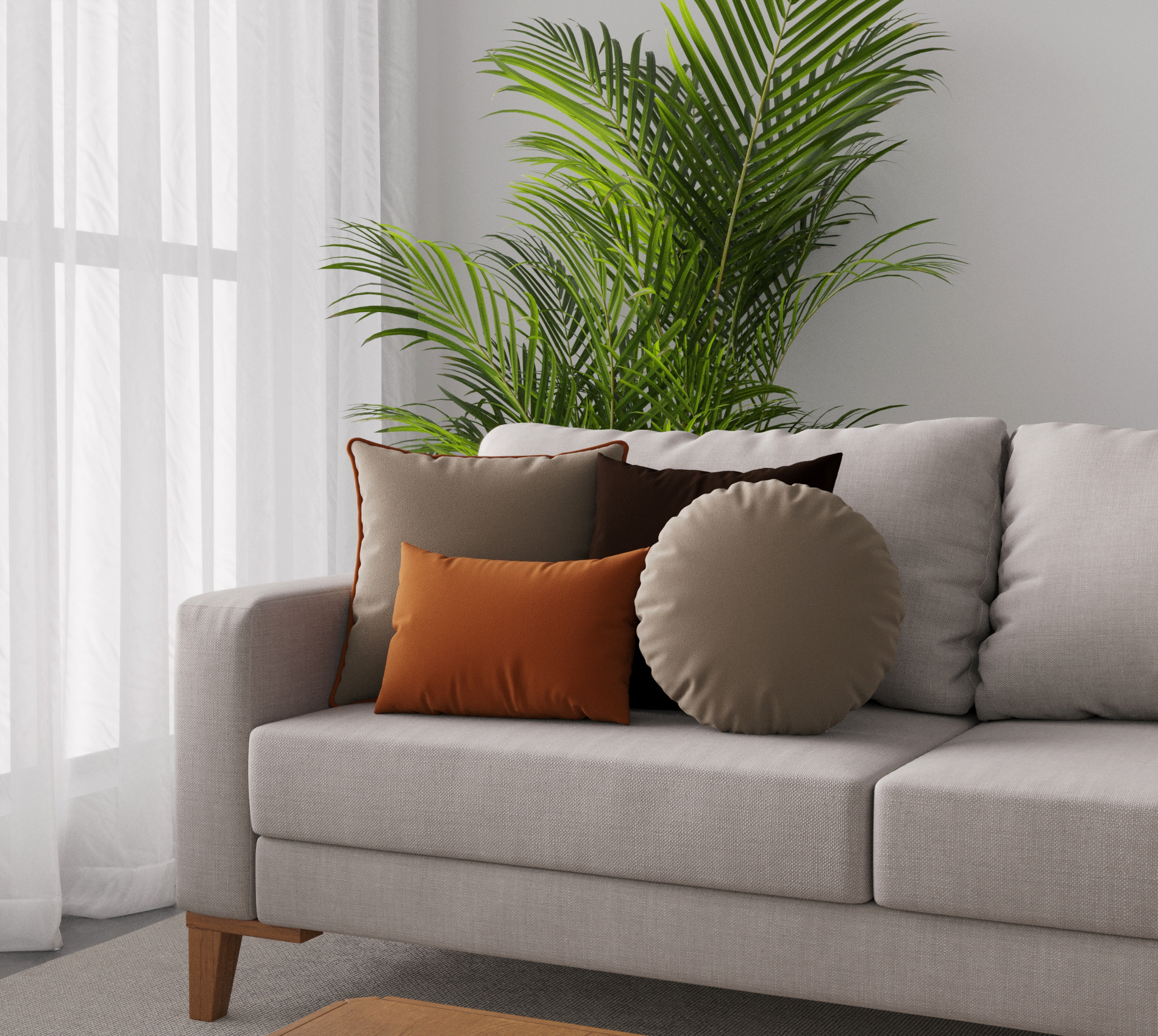 Almofada Decorativa Candy 45x45 Suede Bege
