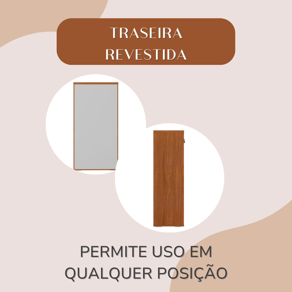 Armário de Escritório Lane 2 PT Freijó e Branco