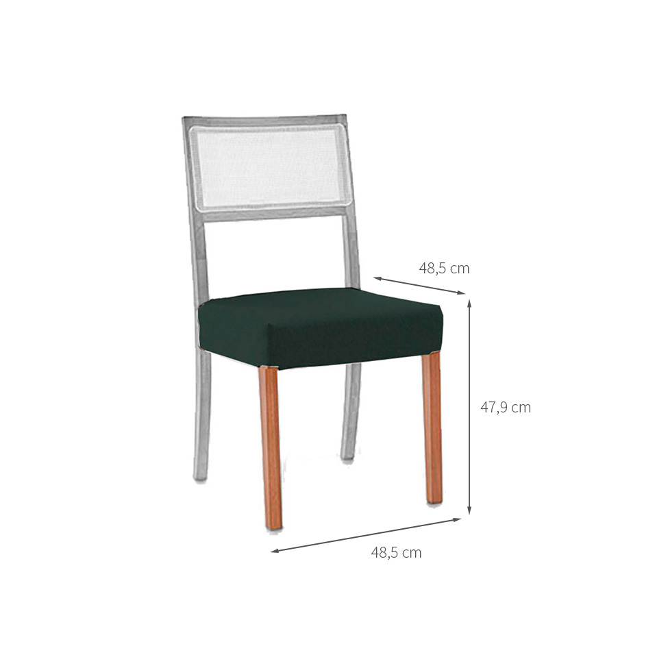 Assento Capa com pés Madeira Maciça Avelã Chumbo Esverdeado