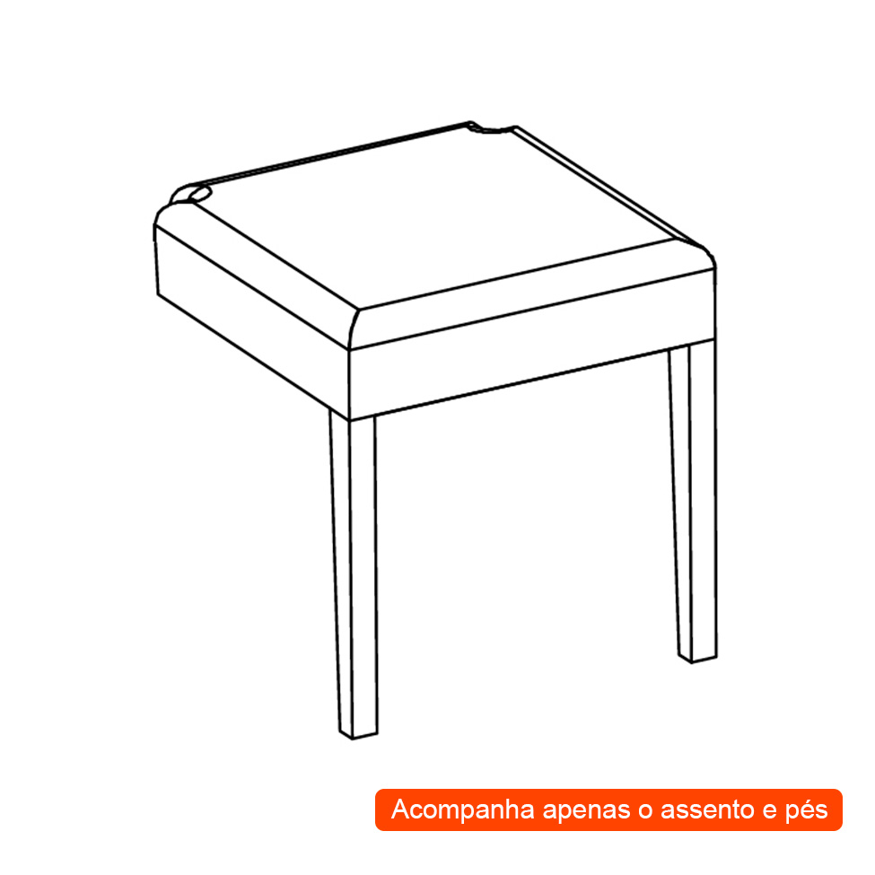 Assento Capa com pés Madeira Maciça Avelã Chumbo Esverdeado