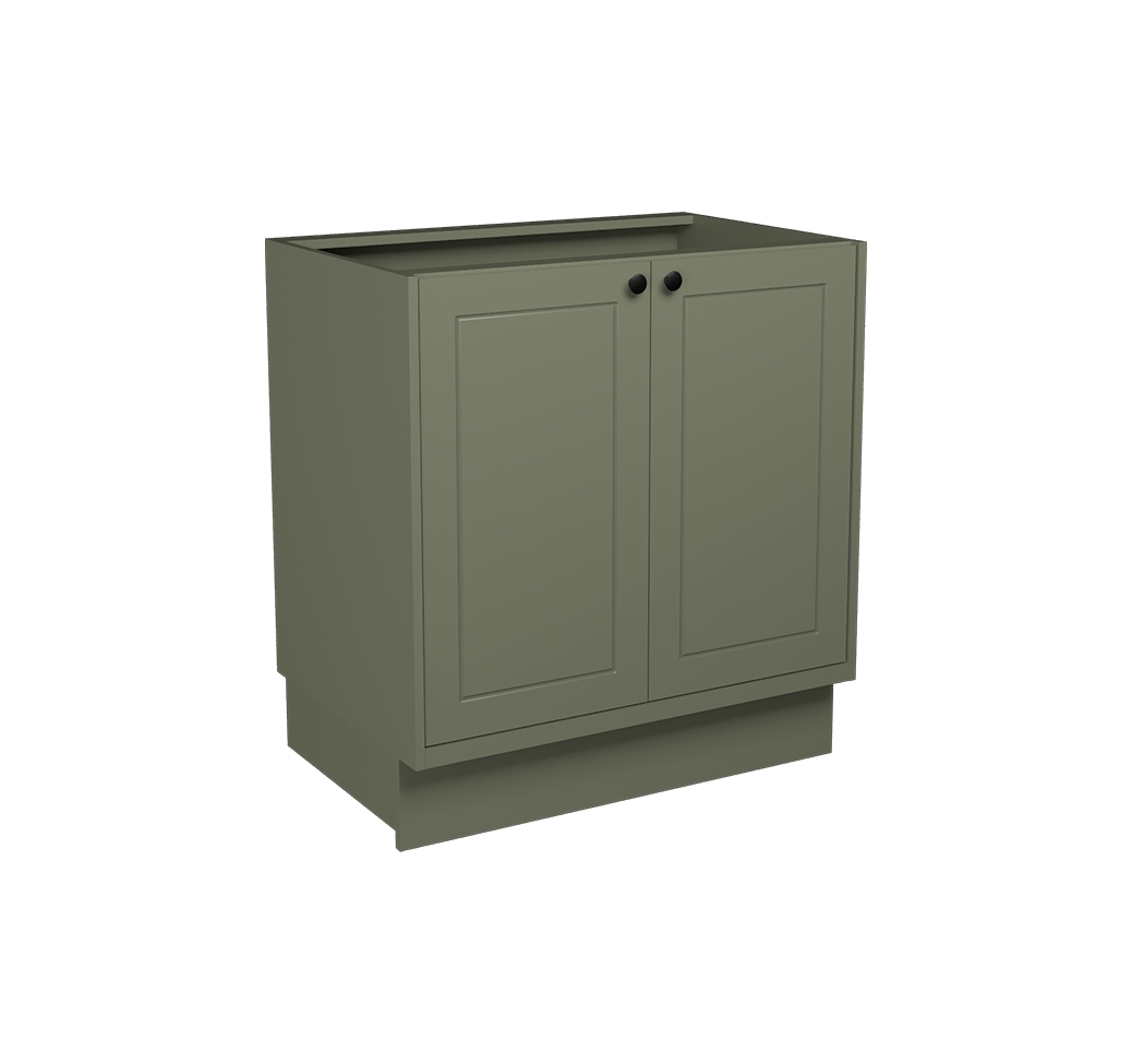 Balcão de Cozinha sem Tampo Évora 2 PT Verde Hill 80 cm