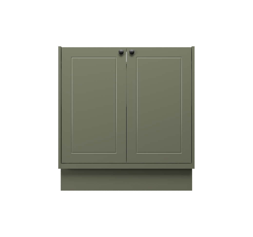 Balcão de Cozinha sem Tampo Évora 2 PT Verde Hill 80 cm