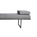 Banco 2 Lugares Galli Linho Cinza e Preto 160 cm