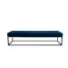 Banco 2 Lugares Giulia Veludo Azul e Preto 140 cm