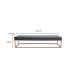 Banco 2 Lugares Giulia Veludo Cinza e Dourado 140 cm