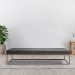 Banco 2 Lugares Giulia Veludo Cinza e Dourado 160 cm