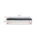 Banco 2 Lugares Giulia Veludo Cinza e Dourado 160 cm