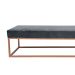 Banco 2 Lugares Giulia Veludo Cinza e Dourado 160 cm