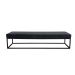 Banco 2 Lugares Giulia Veludo Cinza e Preto 140 cm