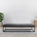Banco 2 Lugares Giulia Veludo Cinza e Preto 140 cm