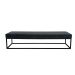 Banco 2 Lugares Giulia Veludo Cinza e Preto 160 cm