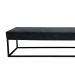 Banco 2 Lugares Giulia Veludo Cinza e Preto 160 cm