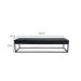 Banco 2 Lugares Giulia Veludo Cinza e Preto 160 cm