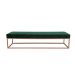 Banco 2 Lugares Giulia Veludo Verde e Dourado 100 cm