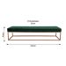 Banco 2 Lugares Giulia Veludo Verde e Dourado 100 cm