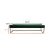 Banco 2 Lugares Giulia Veludo Verde e Dourado 140 cm