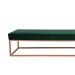 Banco 2 Lugares Giulia Veludo Verde e Dourado 140 cm