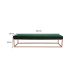 Banco 2 Lugares Giulia Veludo Verde e Dourado 160 cm