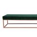 Banco 2 Lugares Giulia Veludo Verde e Dourado 160 cm