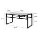 Banco 2 Lugares Wooden Branco e Preto