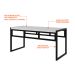 Banco 2 Lugares Wooden Branco e Preto