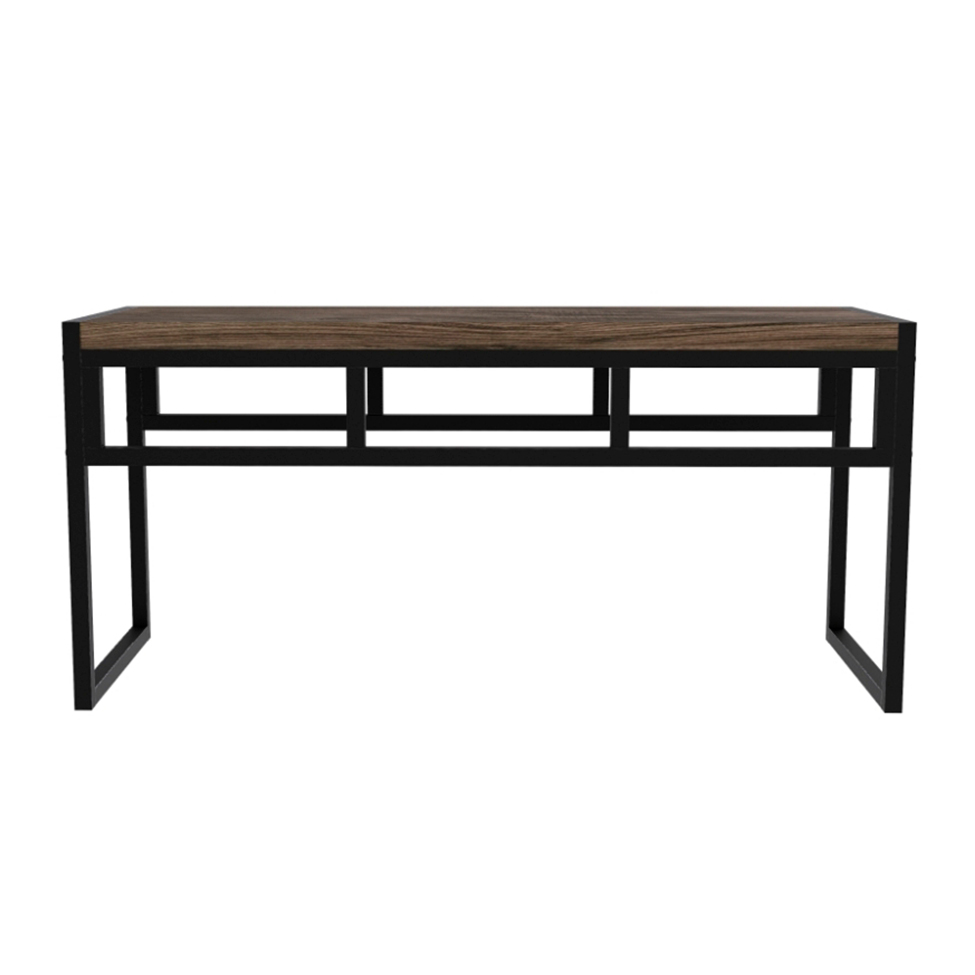 Banco 2 Lugares Wooden Carvalho Dark e Preto