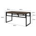 Banco 2 Lugares Wooden Carvalho Dark e Preto
