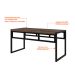 Banco 2 Lugares Wooden Carvalho Dark e Preto