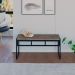 Banco 2 Lugares Wooden Carvalho Dark e Preto