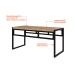Banco 2 Lugares Wooden Carvalho e Preto