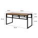 Banco 2 Lugares Wooden Mel e Preto