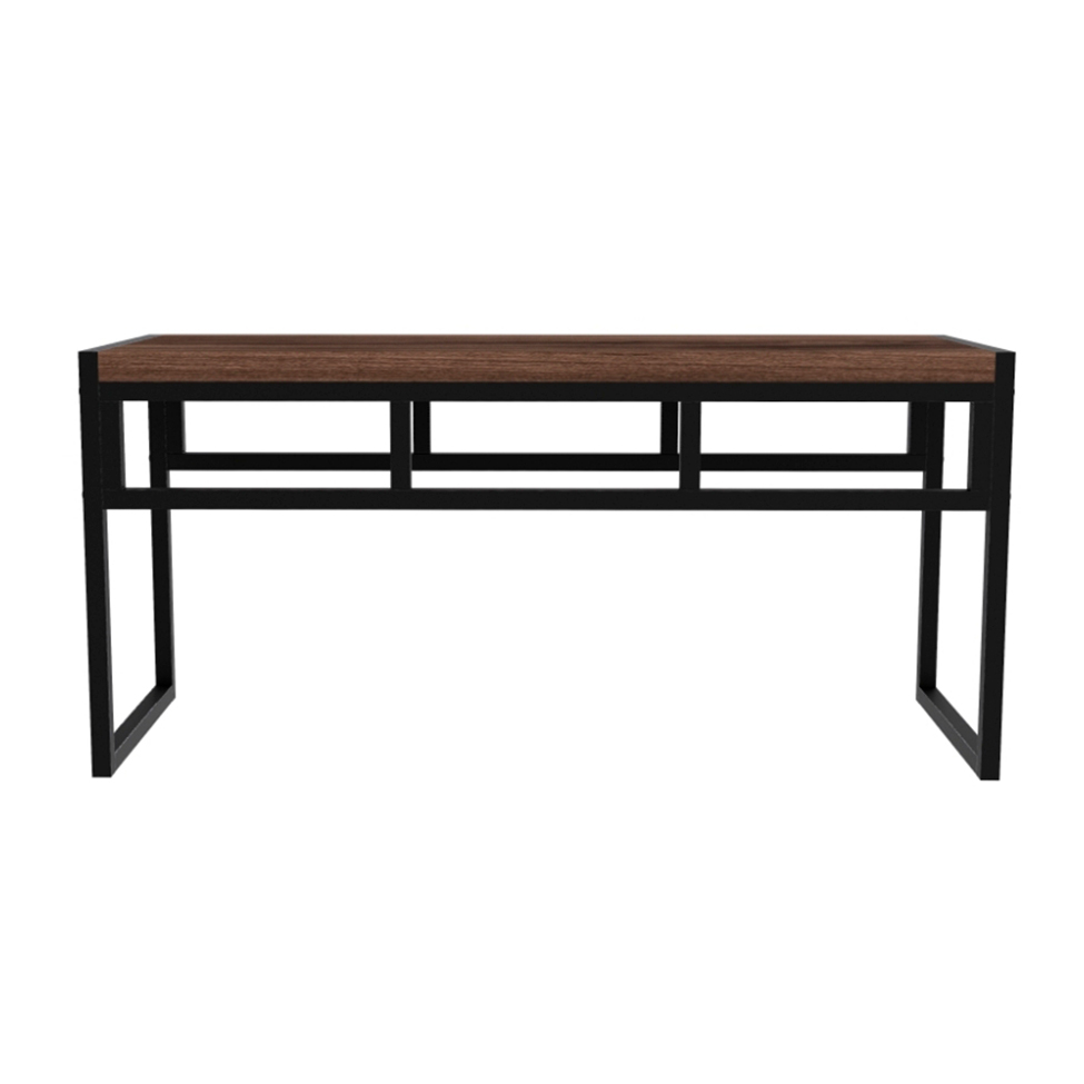 Banco 2 Lugares Wooden Nogal e Preto