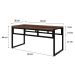 Banco 2 Lugares Wooden Nogal e Preto
