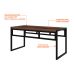 Banco 2 Lugares Wooden Nogal e Preto