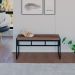 Banco 2 Lugares Wooden Nogal e Preto