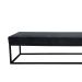 Banco 3 Lugares Giulia Veludo Cinza e Preto 180 cm