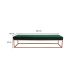 Banco 3 Lugares Giulia Veludo Verde e Dourado 180 cm