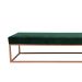 Banco 3 Lugares Giulia Veludo Verde e Dourado 180 cm
