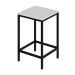 Banco Alto Wooden Branco e Preto