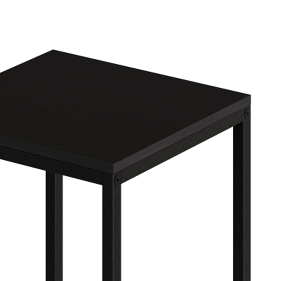 Banco Alto Wooden Ônix e Preto