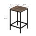 Banco Alto Wooden Carvalho Dark e Preto