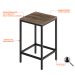 Banco Alto Wooden Carvalho Dark e Preto
