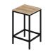Banco Alto Wooden Carvalho e Preto